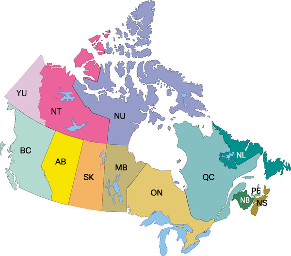 canada map