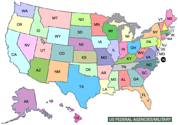 USA hot map